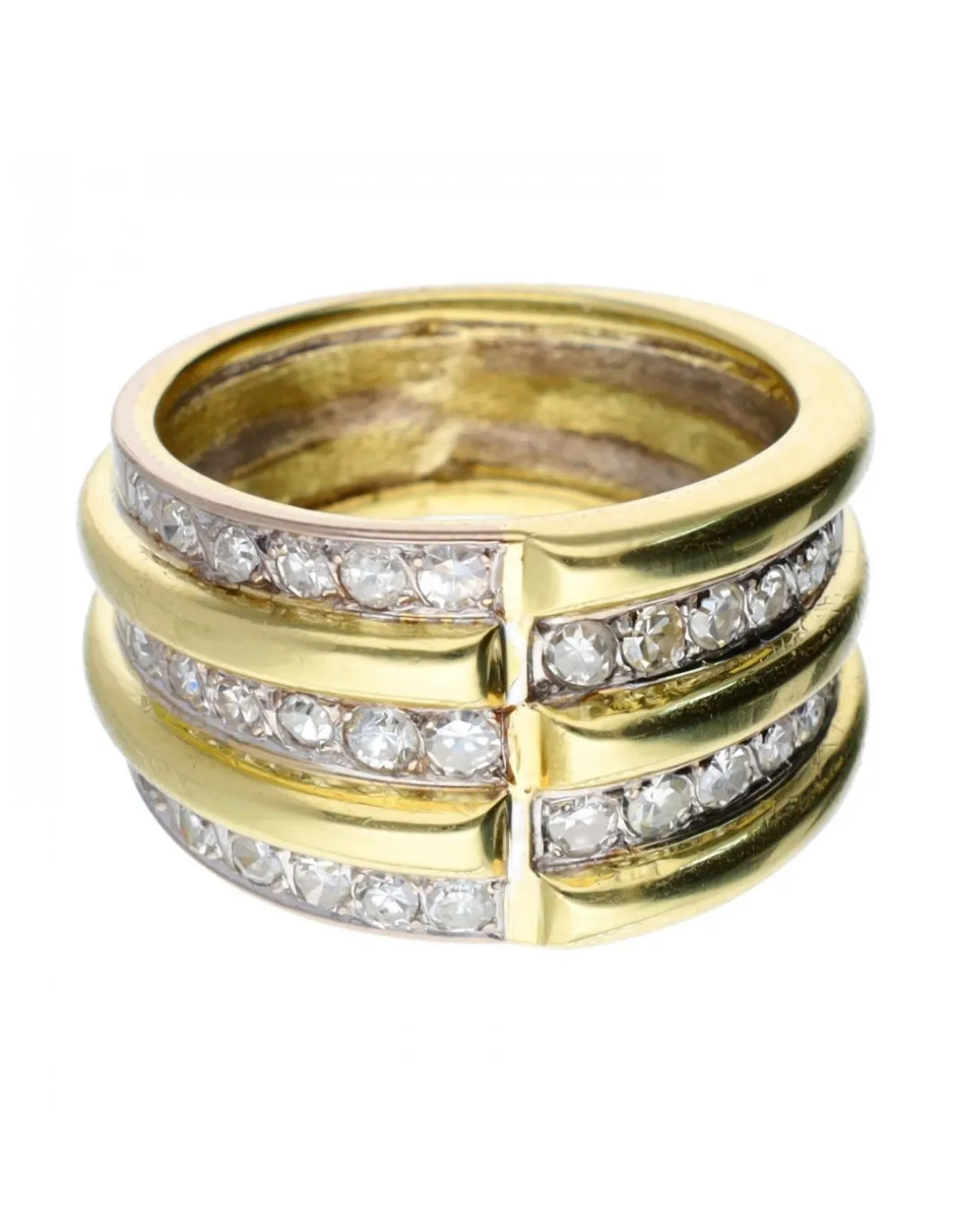 Anillo - 18 quilates Oro amarillo, Oro blanco - 0.60 tw. Diamante