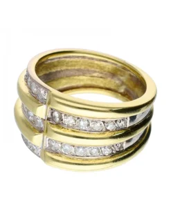 Anillo - 18 quilates Oro amarillo, Oro blanco - 0.60 tw. Diamante
