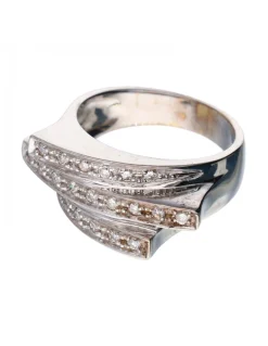 Anillo - 18 quilates Oro blanco - 0.01 tw. Diamante (Natural)