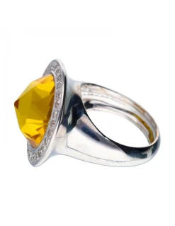 Anillo - 18 quilates Oro blanco - 12.41 tw. Topacio - Diamante