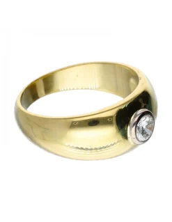 Anillo - Oro amarillo 0.30ct. Redondo Diamante