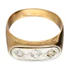 Anillo - Oro amarillo, Oro blanco 0.19ct. Redondo Diamante
