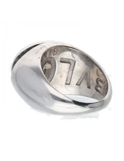 Anillo bulgari con circonitas oro blanco 18kl