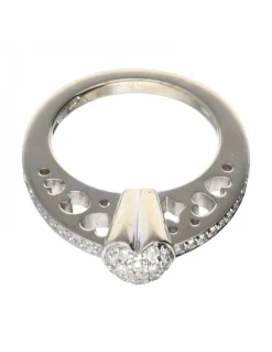 Anillo con brillantes oro blanco 18kl