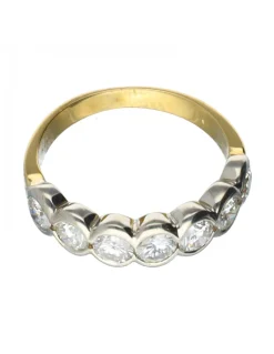 Anillo con brillantes oro blanco y amarillo 18kl