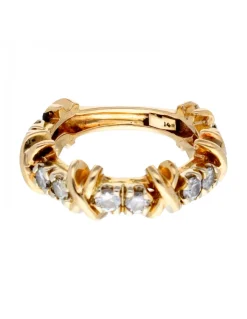 Anillo con brillantes oro amarillo 14kl