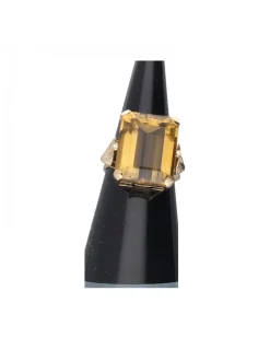 Anillo con citrino oro amarillo 18kl