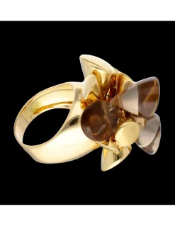 Anillo con diseño oro amarillo 18kl