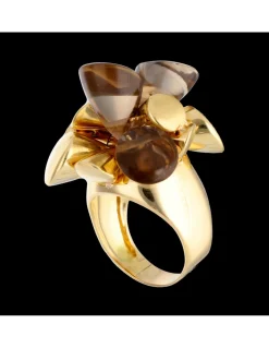 Anillo con diseño oro amarillo 18kl