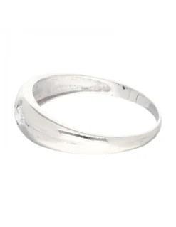 Anillo con dos corazones de zirconitas oro blanco 18kl