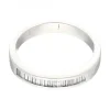 Anillo con zirconitas oro blanco 18kl