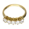 Anillo con zirconitas oro amarillo 18kl