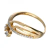 Anillo con zirconitas oro amarillo 18kl