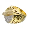 Anillo con zirconitas oro amarillo 18kl