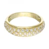 Anillo con zirconitas oro amarillo 18kl