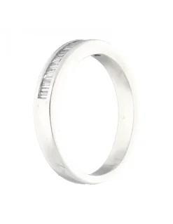 Anillo con zirconitas oro blanco 18kl