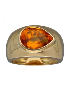 Anillo de Coctel de Oro amarillo con Topacio