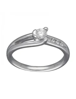 Anillo de compromiso de Oro blanco con Brillantes