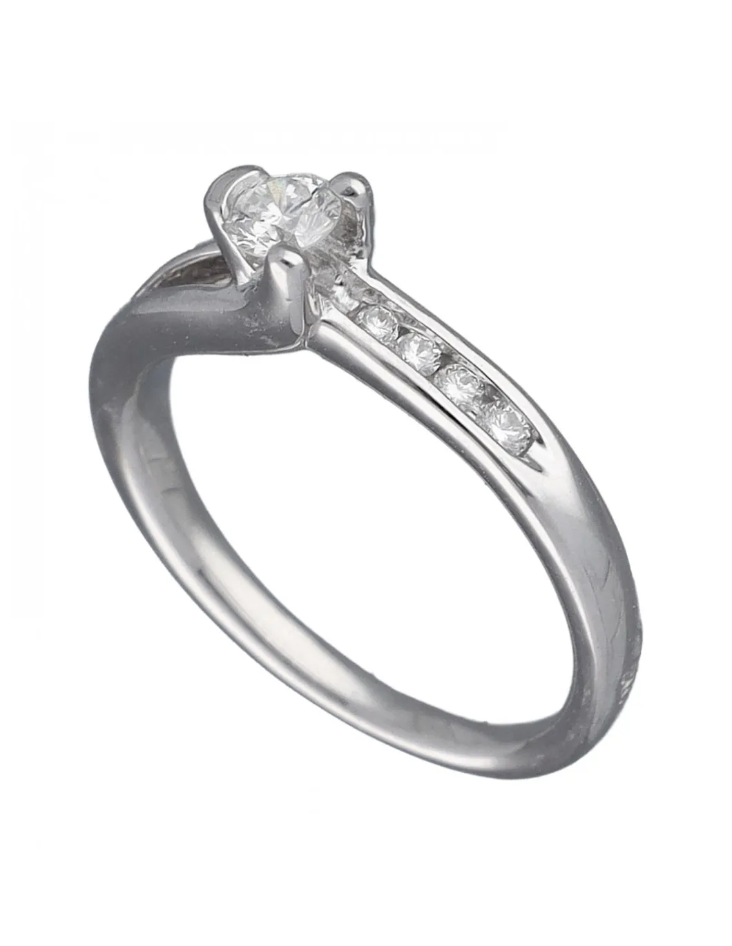 Anillo de compromiso de Oro blanco con Brillantes