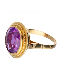 Anillo de oro 18 kl amatista