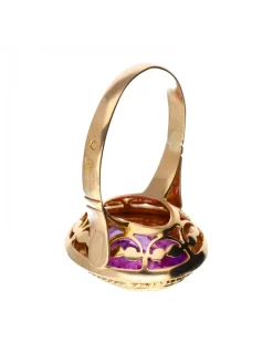 Anillo de oro 18 kl amatista