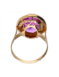 Anillo de oro 18 kl amatista