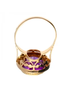 Anillo de oro 18 kl amatista