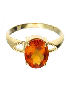 Anillo de oro 18 kl Ambar