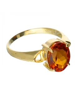 Anillo de oro 18 kl Ambar