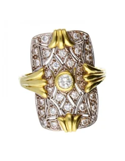 Anillo de oro 18 kl con diamantes