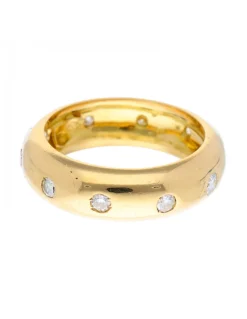 Anillo de oro 18 kl con diamantes