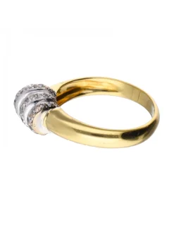 Anillo de oro 18 kl con diamantes