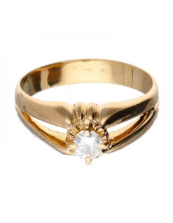 Anillo de oro 18 kl con diamante