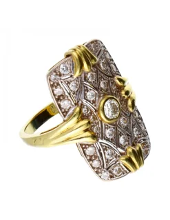Anillo de oro 18 kl con diamantes