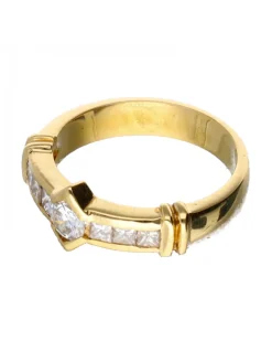 Anillo de oro 18 kl con diamantes