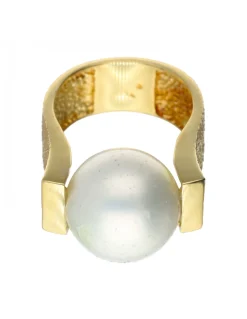 Anillo de oro 18 kl con perla