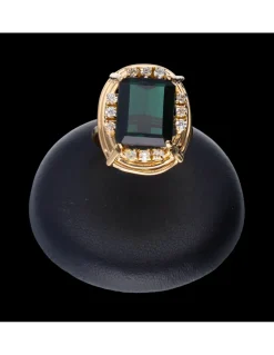 Anillo de oro 18 kl con turmalina