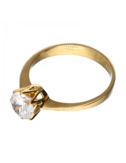 Anillo de oro 18 kl con zirconita