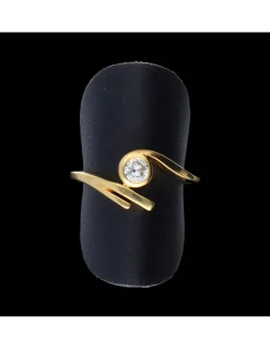 Anillo de oro 18 kl diamante
