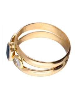 Anillo de oro 18 kl Zafiro zirconita