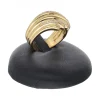 Anillo de oro amarillo 18 K con diseño y brillantes
