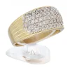 Anillo de oro amarillo 18 K con diseño y brillantes