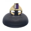 Anillo de oro amarillo 18 K con diseño circonitas y piedra sintética