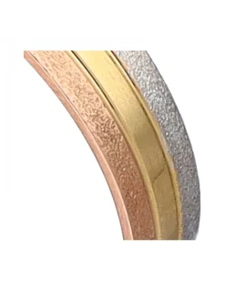 Anillo de Oro amarillo, blanco y rosado 18K con diseño Alianza