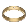 Anillo de Oro amarillo con diseño Alianza y Brillante