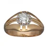 Anillo de Oro amarillo con diseño Solitario y Brillante