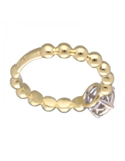 Anillo de Oro amarillo con diseño y Brillantes