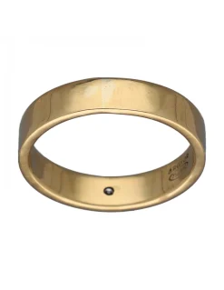 Anillo de Oro amarillo con diseño Alianza y Brillante