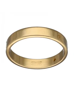 Anillo de Oro amarillo con diseño Alianza y Brillante