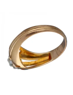 Anillo de Oro amarillo con diseño Solitario y Brillante
